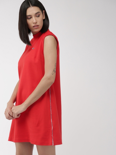 

Tommy Hilfiger Women Red A-Line Dress