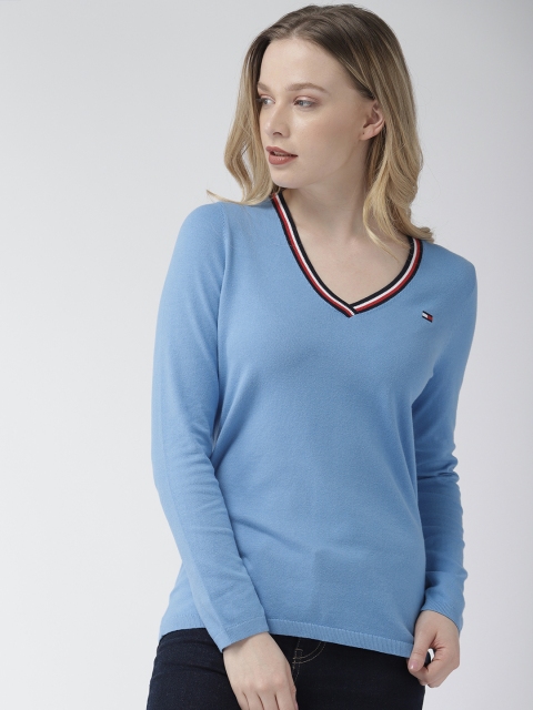 

Tommy Hilfiger Women Blue Solid Sweater