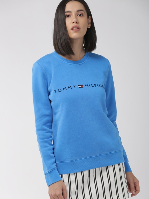 

Tommy Hilfiger Women Blue Embroidered Sweatshirt