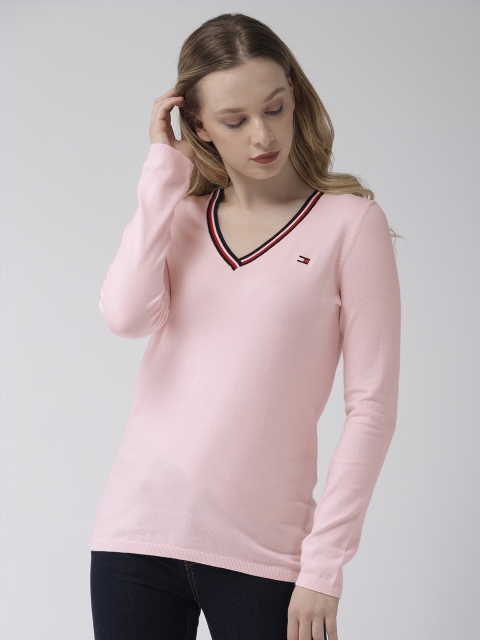 

Tommy Hilfiger Women Pink Solid Sweater