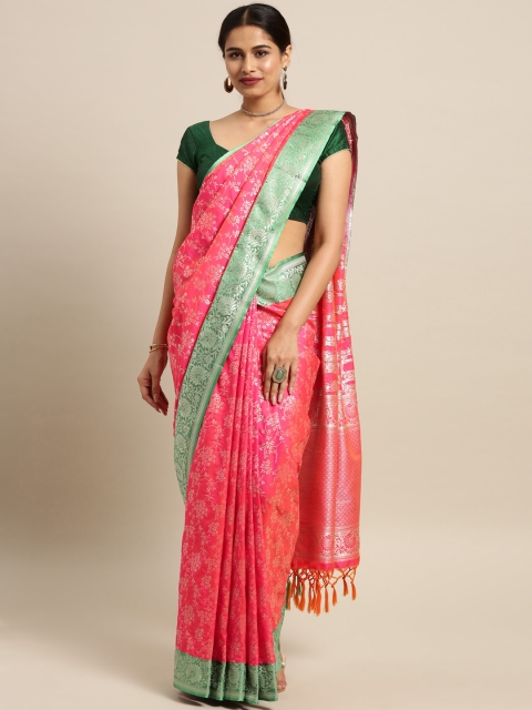 

Varkala Silk Sarees Pink Woven Design Kanjeevaram Saree