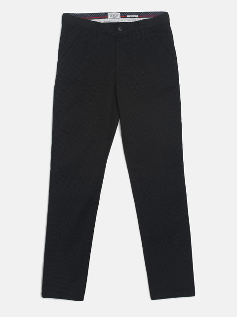 

Gini and Jony Boys Black Printed Slim Fit Printed Chinos