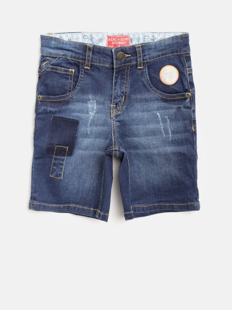 

Gini and Jony Boys Blue Washed Regular Fit Denim Shorts
