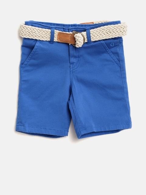 

Gini and Jony Boys Blue Solid Regular Fit Shorts