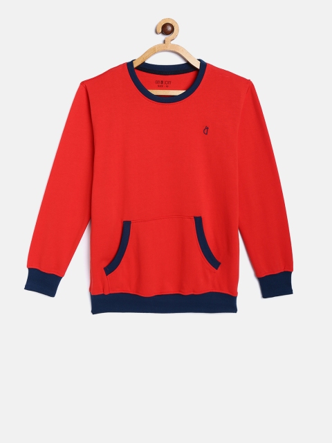 

Gini and Jony Boys Red Solid Sweatshirt