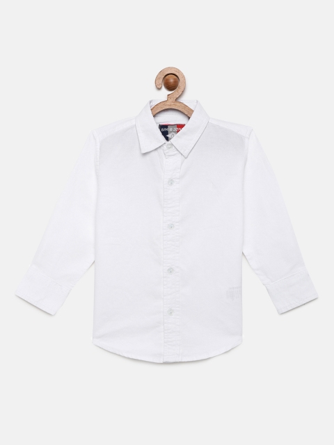 

Gini and Jony Boys White Regular Fit Solid Casual Shirt