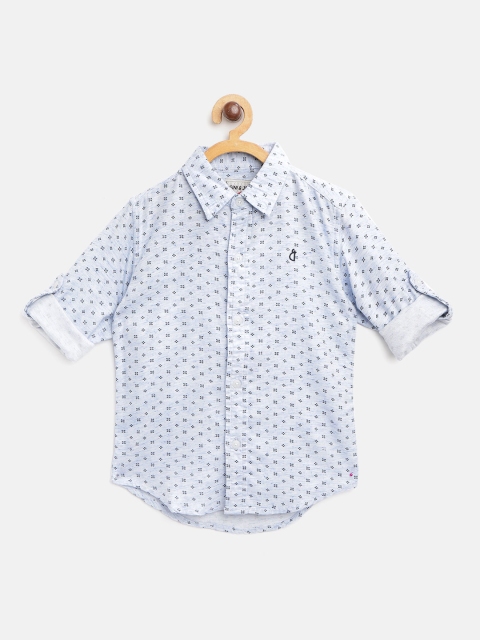 

Gini and Jony Boys Blue Regular Fit Printed Casual Shirt