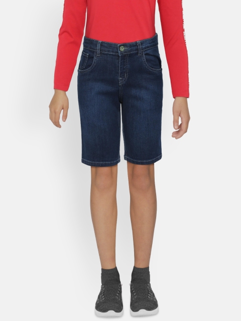 

Gini and Jony Boys Blue Solid Regular Fit Denim Shorts