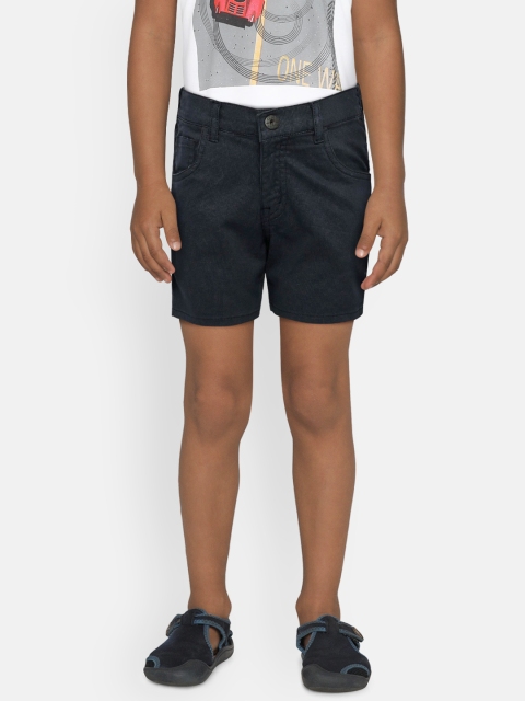 

Gini and Jony Boys Navy Blue Solid Regular Fit Shorts