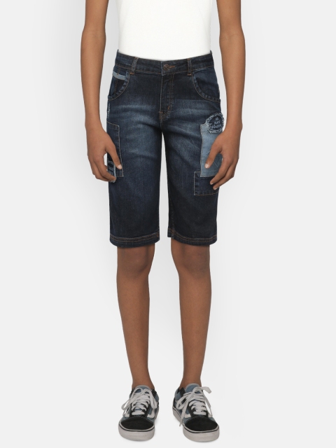 

Gini and Jony Boys Blue Solid Regular Fit Denim Shorts