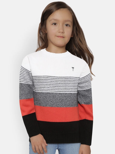 

Palm Tree Boys Black & White Striped Pullover