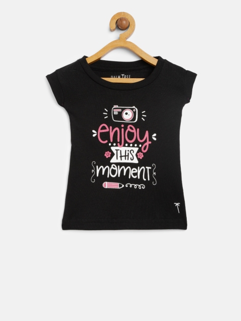 

Palm Tree Girls Black Printed Top
