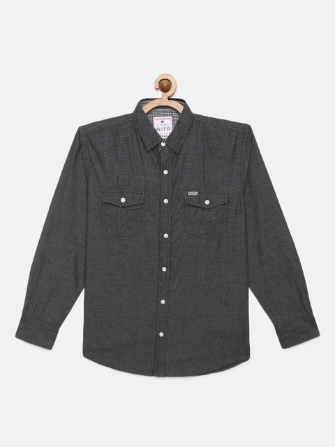 

Gini and Jony Boys Grey Regular Fit Solid Casual Shirt