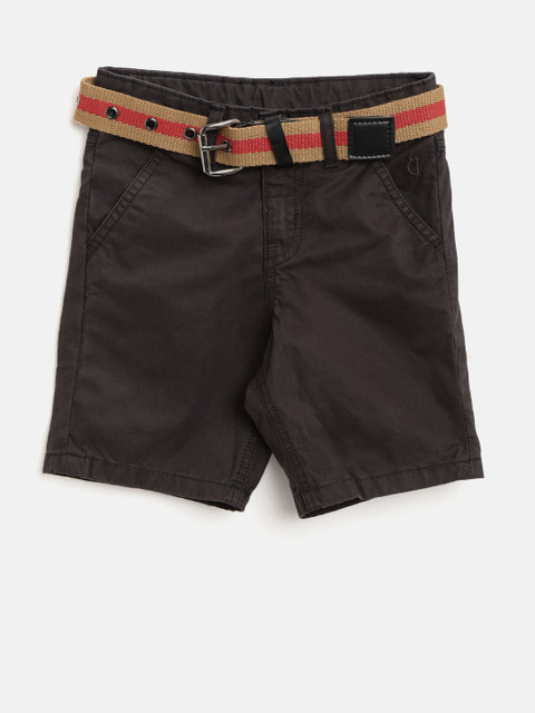 

Gini and Jony Boys Coffee Brown Solid Chino Shorts