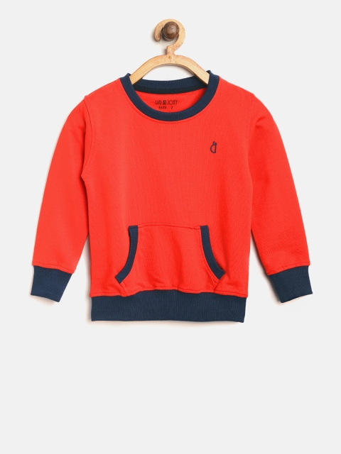 

Gini and Jony Boys Red Solid Sweatshirt