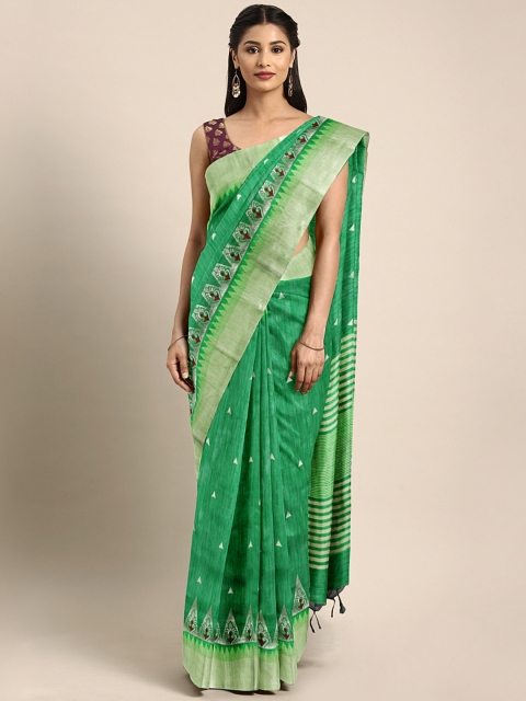 

Triveni Green Woven Design Art Silk Saree