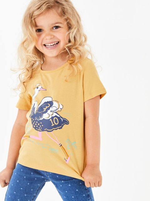 

Marks & Spencer Girls Yellow Printed Top