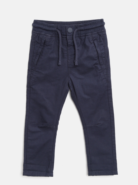 

Marks & Spencer Boys Navy Blue Regular Fit Solid Trousers