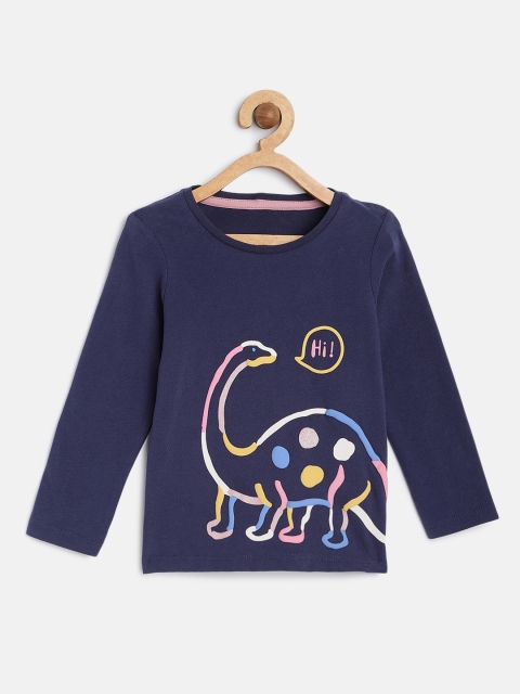 

Marks & Spencer Girls Navy Blue Printed Round Neck T-shirt