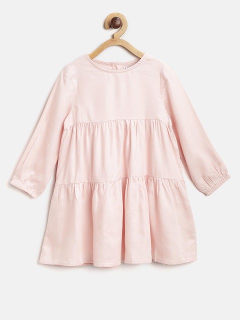 

Marks & Spencer Girls Peach-Coloured Tiered A-Line Dress