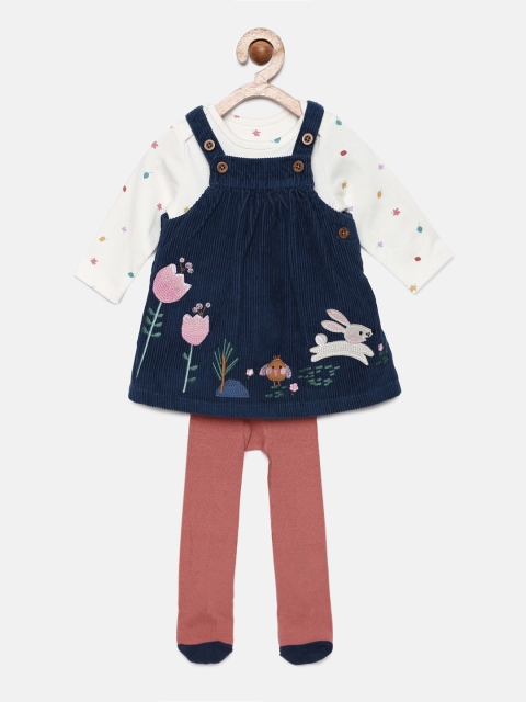 

Marks & Spencer Girls Printed Bodysuit with Dress, White