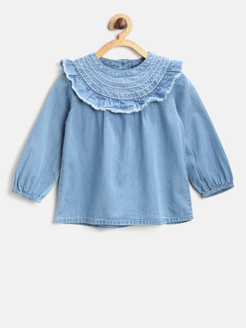 

Marks & Spencer Girls Blue Chambray Solid Top