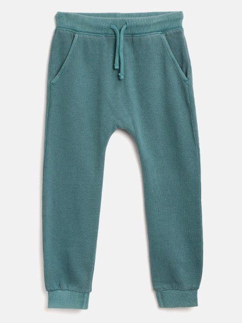 

Marks & Spencer Boys Teal Green Self-Striped Joggers