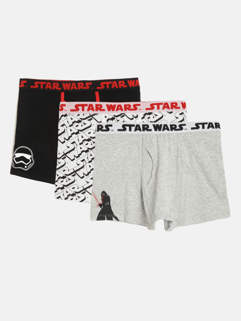 

Marks & Spencer Boys Pack of 3 Star Wars Print Trunks T715605, Grey melange