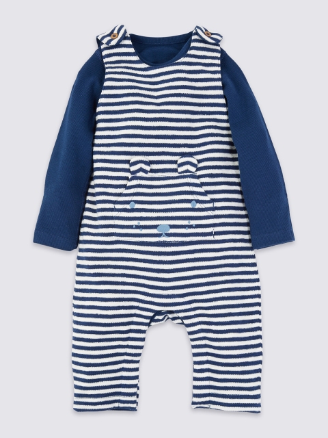 

Marks & Spencer Kids Pack of Rompers & Bodysuit, Blue