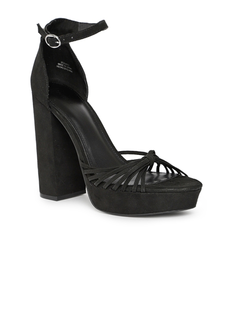 

FOREVER 21 Women Black Solid Sandals