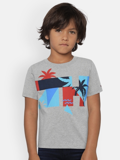 

Tommy Hilfiger Boys Grey Printed Round Neck T-shirt