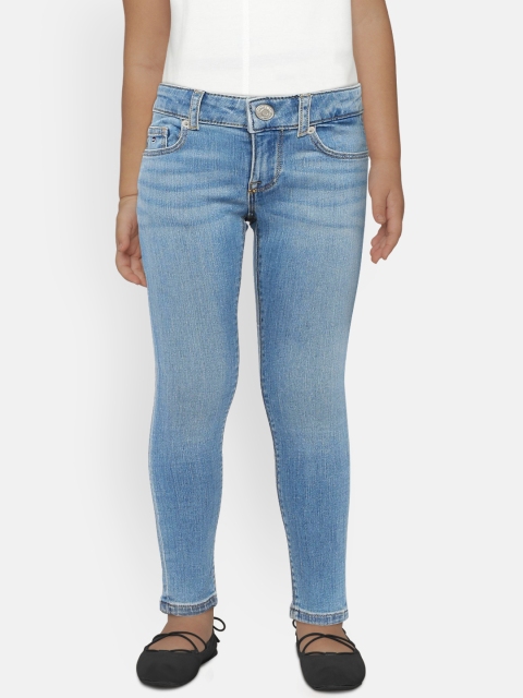 

Tommy Hilfiger Girls Blue Regular Fit Mid-Rise Clean Look Stretchable Jeans