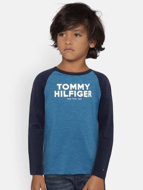 

Tommy Hilfiger Boys Blue Printed Round Neck T-shirt
