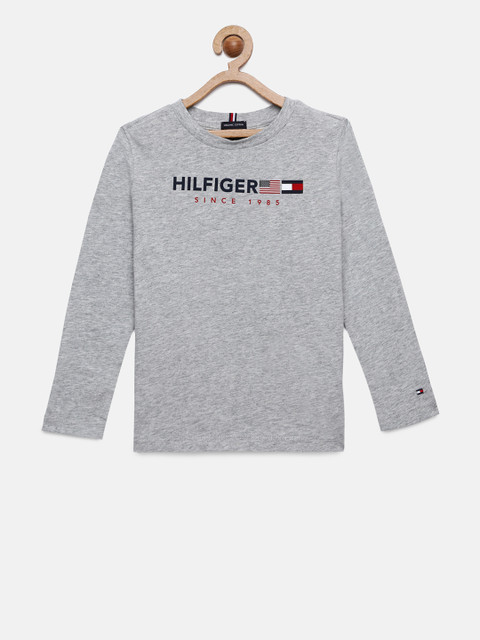 

Tommy Hilfiger Boys Grey Printed Round Neck T-shirt