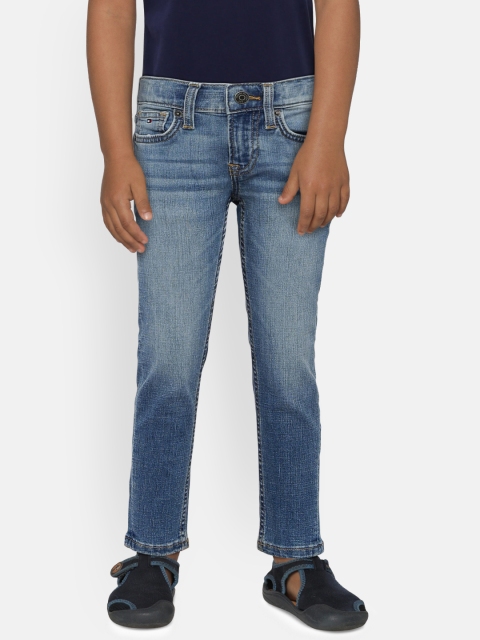 

Tommy Hilfiger Boys Blue Slim Fit Mid-Rise Clean Look Stretchable Jeans