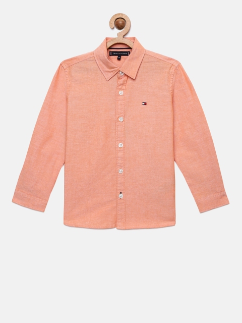 

Tommy Hilfiger Boys Orange Regular Fit Solid Casual Shirt