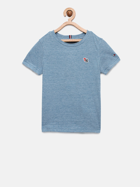 

Tommy Hilfiger Boys Blue Solid Round Neck T-shirt