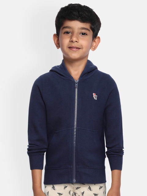 

Tommy Hilfiger Boys Navy Blue Pure Cotton Hooded Sweatshirt