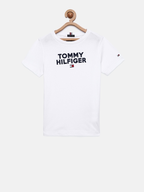 

Tommy Hilfiger Boys White Printed Round Neck T-shirt