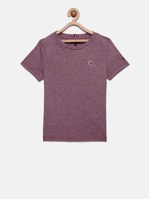 

Tommy Hilfiger Boys Red Melange Round Neck T-shirt