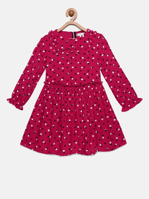 

Tommy Hilfiger Girls Pink Printed Fit and Flare Dress