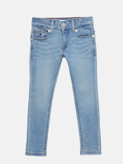 

Tommy Hilfiger Girls Blue Nora Skinny Fit Mid-Rise Clean Look Stretchable Jeans