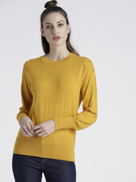 

GAP Women Crewneck Pullover Sweater, Mustard