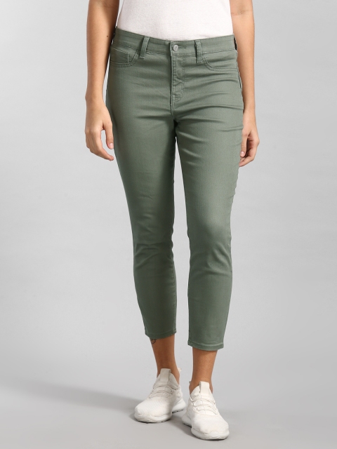 

GAP Women Olive Green Skinny Fit Mid-Rise Clean Look Stretchable Jeans