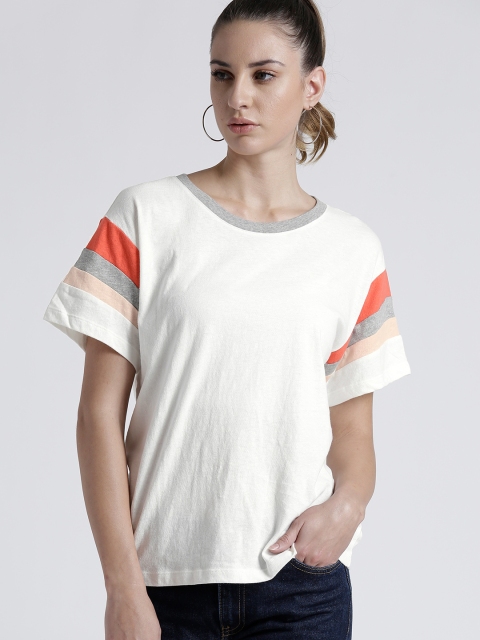 

GAP Women Short Sleeve Crewneck T-shirt, Off white