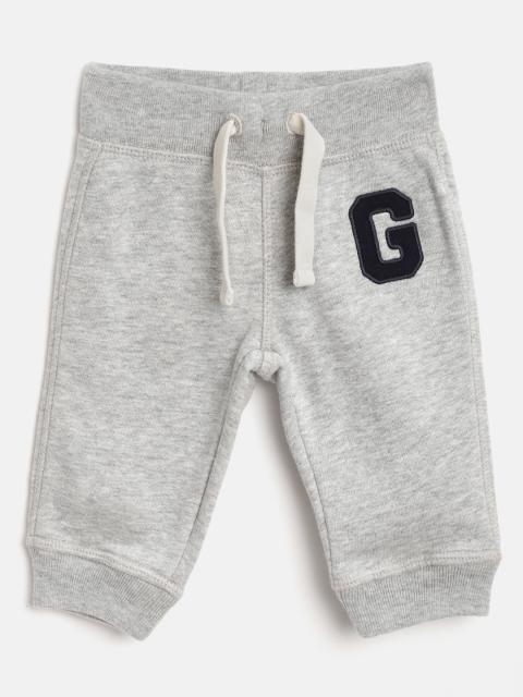 

GAP Baby Boy's Logo Pull-On Pants, Grey melange