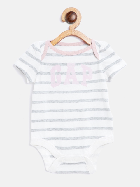 

GAP Baby Girls Logo Short Sleeve Bodysuit, Off white