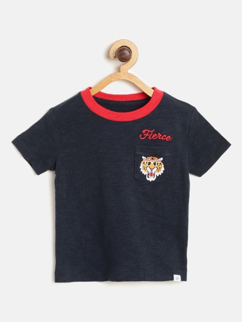 

GAP Boy's Pocket Short Sleeve T-shirt, Navy blue
