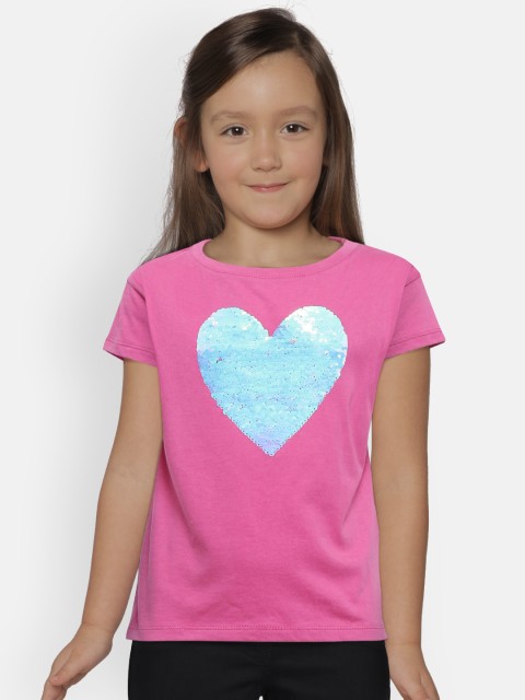 

GAP Girls Flippy Sequin Graphic T-shirt, Pink