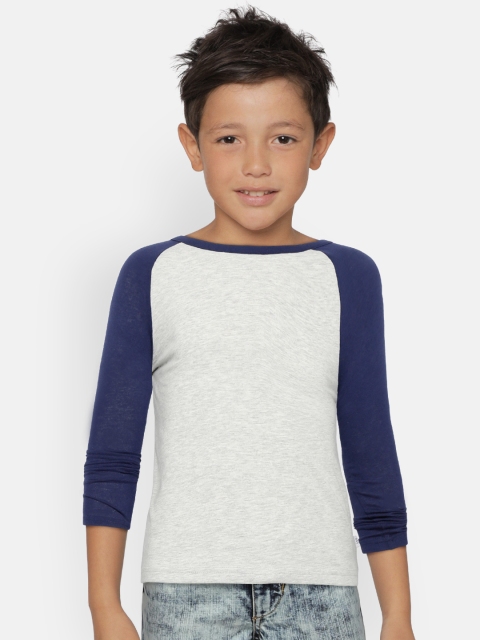 

GAP Boy's Long Sleeve Raglan T-Shirt, Grey melange